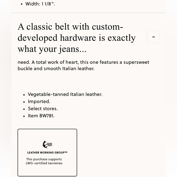 J. Crew Heart Classic Italian Leather Belt Black XL - Picture 8 of 8